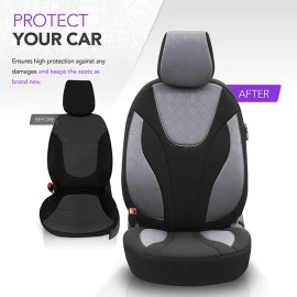 Καλύμματα αυτοκινήτου Otom Ruby Design Universal βαμβακερό ύφασμα Rachel σετ εμπρός / πίσω μαύρο - γκρι RBY-1202 11 τεμαχίων Καλύμματα αυτοκινήτου Otom Ruby Design Universal βαμβακερό ύφασμα Rachel σετ εμπρός / πίσω μαύρο - γκρι RBY-1202 11 τεμαχίων