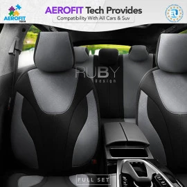 Καλύμματα αυτοκινήτου Otom Ruby Design Universal βαμβακερό ύφασμα Rachel σετ εμπρός / πίσω μαύρο - γκρι RBY-1202 11 τεμαχίων Καλύμματα αυτοκινήτου Otom Ruby Design Universal βαμβακερό ύφασμα Rachel σετ εμπρός / πίσω μαύρο - γκρι RBY-1202 11 τεμαχίων