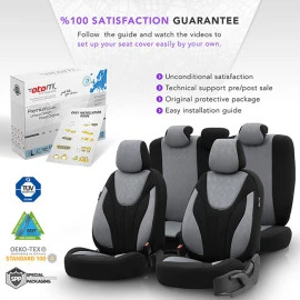 Καλύμματα αυτοκινήτου Otom Ruby Design Universal βαμβακερό ύφασμα Rachel σετ εμπρός / πίσω μαύρο - γκρι RBY-1202 11 τεμαχίων Καλύμματα αυτοκινήτου Otom Ruby Design Universal βαμβακερό ύφασμα Rachel σετ εμπρός / πίσω μαύρο - γκρι RBY-1202 11 τεμαχίων