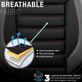 Καλύμματα αυτοκινήτου Otom Limited Design Universal Jacquard / Lacost / Δερματίνη Σετ εμπρός/πίσω μαύρο με κόκκινες ραφές LMT-101 11τμχ Καλύμματα αυτοκινήτου Otom Limited Design Universal Jacquard / Lacost / Δερματίνη Σετ εμπρός/πίσω μαύρο με κόκκινες ραφές LMT-101 11τμχ
