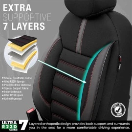 Καλύμματα αυτοκινήτου Otom Limited Design Universal Jacquard / Lacost / Δερματίνη Σετ εμπρός/πίσω μαύρο με κόκκινες ραφές LMT-101 11τμχ Καλύμματα αυτοκινήτου Otom Limited Design Universal Jacquard / Lacost / Δερματίνη Σετ εμπρός/πίσω μαύρο με κόκκινες ραφές LMT-101 11τμχ