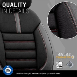 Καλύμματα αυτοκινήτου Otom Limited Design Universal Jacquard / Lacost / Δερματίνη Σετ εμπρός/πίσω μαύρο με κόκκινες ραφές LMT-101 11τμχ Καλύμματα αυτοκινήτου Otom Limited Design Universal Jacquard / Lacost / Δερματίνη Σετ εμπρός/πίσω μαύρο με κόκκινες ραφές LMT-101 11τμχ