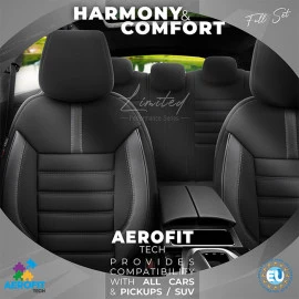 Καλύμματα αυτοκινήτου Otom Limited Design Universal Jacquard / Lacost / Δερματίνη Σετ εμπρός/πίσω μαύρο με γκρι ραφές LMT-102 11τμχ Καλύμματα αυτοκινήτου Otom Limited Design Universal Jacquard / Lacost / Δερματίνη Σετ εμπρός/πίσω μαύρο με γκρι ραφές LMT-102 11τμχ