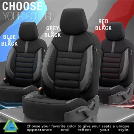 Καλύμματα αυτοκινήτου Otom Limited Design Universal Jacquard / Lacost / Δερματίνη Σετ εμπρός/πίσω μαύρο με γκρι ραφές LMT-102 11τμχ Καλύμματα αυτοκινήτου Otom Limited Design Universal Jacquard / Lacost / Δερματίνη Σετ εμπρός/πίσω μαύρο με γκρι ραφές LMT-102 11τμχ