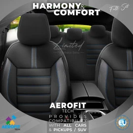 Καλύμματα αυτοκινήτου Otom Limited Design Universal Jacquard / Lacost / Δερματίνη Σετ εμπρός/πίσω μαύρο με μπλε ραφές LMT-103 11τμχ Καλύμματα αυτοκινήτου Otom Limited Design Universal Jacquard / Lacost / Δερματίνη Σετ εμπρός/πίσω μαύρο με μπλε ραφές LMT-103 11τμχ