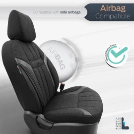 Καλύμματα αυτοκινήτου Otom Swan Universal λινό ύφασμα / Rachel / Δερματίνη σετ εμπρός / Πίσω μαύρο SWN-501 11 τεμάχια Καλύμματα αυτοκινήτου Otom Swan Universal λινό ύφασμα / Rachel / Δερματίνη σετ εμπρός / Πίσω μαύρο SWN-501 11 τεμάχια