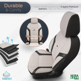 Καλύμματα αυτοκινήτου Otom Swan universal λινό ύφασμα / rachel / δερματίνη σετ εμπρός / πίσω μπεζ SWN-503 11 τεμάχια Καλύμματα αυτοκινήτου Otom Swan universal λινό ύφασμα / rachel / δερματίνη σετ εμπρός / πίσω μπεζ SWN-503 11 τεμάχια