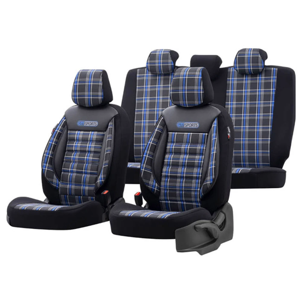 Καλύμματα αυτοκινήτου Otom GTI Sports Design Universal Jacquard / Lacost / Δερματίνη σετ εμπρός / Πίσω μαύρο - μπλε GTI-804 11 τεμάχια Καλύμματα αυτοκινήτου Otom GTI Sports Design Universal Jacquard / Lacost / Δερματίνη σετ εμπρός / Πίσω μαύρο - μπλε GTI-804 11 τεμάχια
