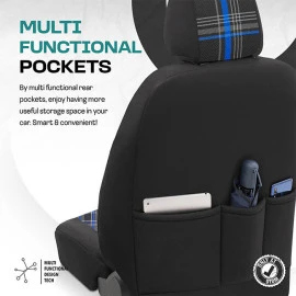 Καλύμματα αυτοκινήτου Otom GTI Sports Design Universal Jacquard / Lacost / Δερματίνη σετ εμπρός / Πίσω μαύρο - μπλε GTI-804 11 τεμάχια Καλύμματα αυτοκινήτου Otom GTI Sports Design Universal Jacquard / Lacost / Δερματίνη σετ εμπρός / Πίσω μαύρο - μπλε GTI-804 11 τεμάχια