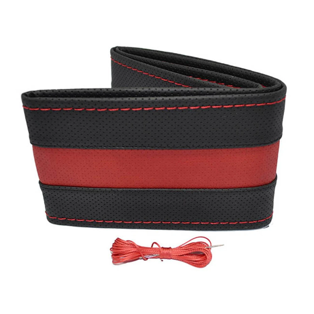 Κάλυμμα τιμονιού αυτοκινήτου Otom Stitching δερματίνη ραφτό εξώγαζο μαύρο - κόκκινο Medium 37-39cm DK-301 1 τεμάχιο Κάλυμμα τιμονιού αυτοκινήτου Otom Stitching δερματίνη ραφτό εξώγαζο μαύρο - κόκκινο Medium 37-39cm DK-301 1 τεμάχιο