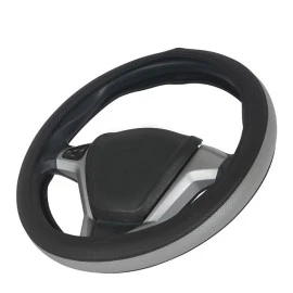 Κάλυμμα τιμονιού αυτοκινήτου δερματίνη Otom Easy-Fit F-61 μαύρο-γκρι Medium 37-39cm 1 τεμάχιο Κάλυμμα τιμονιού αυτοκινήτου δερματίνη Otom Easy-Fit F-61 μαύρο-γκρι Medium 37-39cm 1 τεμάχιο