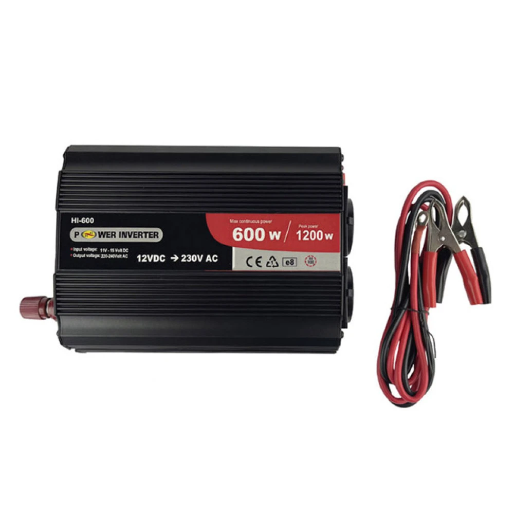 Inverter αυτοκινήτου από 12 Volt σε 230 Volt 600W/1200W 1τμχ Inverter αυτοκινήτου από 12 Volt σε 230 Volt 600W/1200W 1τμχ