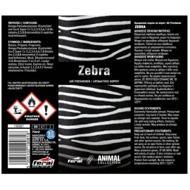 Αρωματικό Αυτοκινήτου Spray Feral Animal Collection Zebra 70ml Αρωματικό Αυτοκινήτου Spray Feral Animal Collection Zebra 70ml