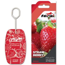 Αρωματικό αυτοκινήτου κρεμαστό Feral fruity collection strawberry Αρωματικό αυτοκινήτου κρεμαστό Feral fruity collection strawberry