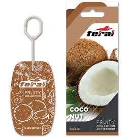 Αρωματικό αυτοκινήτου κρεμαστό Feral fruity collection coconut Αρωματικό αυτοκινήτου κρεμαστό Feral fruity collection coconut