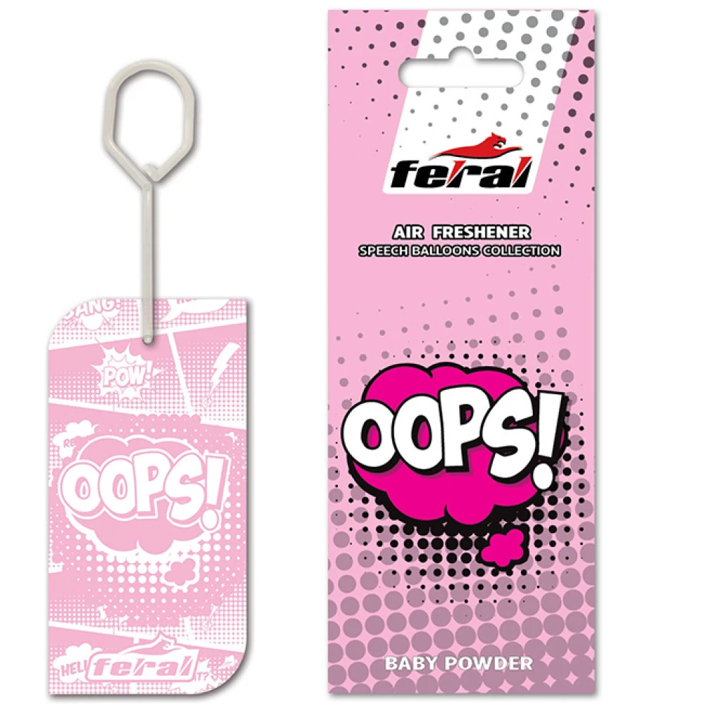 Αρωματικό αυτοκινήτου κρεμαστό Feral Speech Collection OOPS Αρωματικό αυτοκινήτου κρεμαστό Feral Speech Collection OOPS