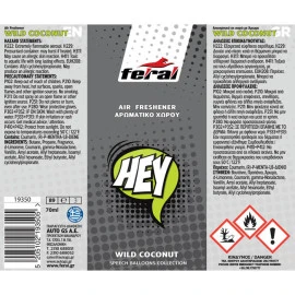 Αρωματικό Αυτοκινήτου Spray Feral Speech Collection HEY 70ml Αρωματικό Αυτοκινήτου Spray Feral Speech Collection HEY 70ml
