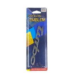 Αυτοκόλλητο σήμα χρωμίου 3D "TURBO" 13.5cm x 2cm 1Τμχ Αυτοκόλλητο σήμα χρωμίου 3D "TURBO" 13.5cm x 2cm 1Τμχ