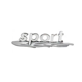 Αυτοκόλλητο σήμα χρωμίου 3D "Sport & Fire" 16x4cm 1τμχ Αυτοκόλλητο σήμα χρωμίου 3D "Sport & Fire" 16x4cm 1τμχ