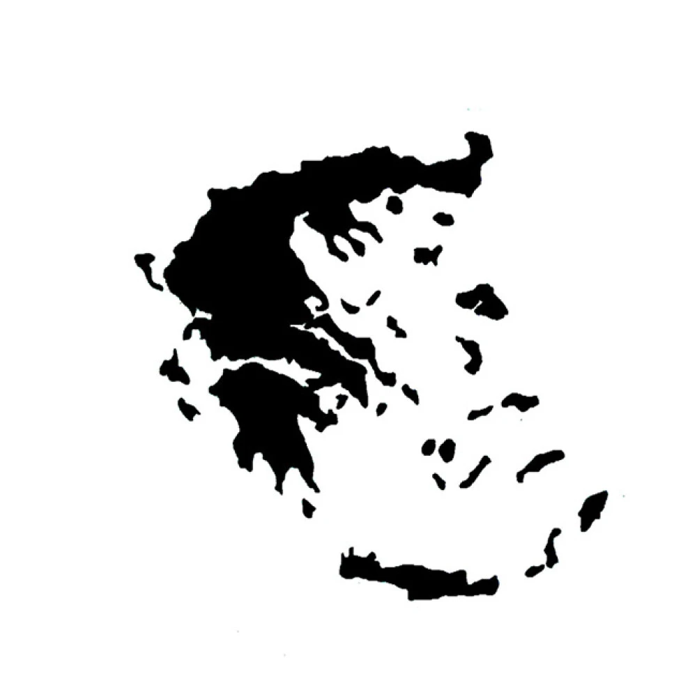 Αυτοκόλλητο χάρτης Ελλάδας μαύρος 11x9cm 1τμχ Αυτοκόλλητο χάρτης Ελλάδας μαύρος 11x9cm 1τμχ