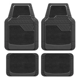 Πατάκια δαπέδου λάστιχου και μοκέτας Universal Style Mat μαύρα 4τμχ Πατάκια δαπέδου λάστιχου και μοκέτας Universal Style Mat μαύρα 4τμχ