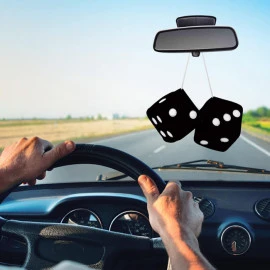 Ζάρια κρεμαστά διακοσμητικά μαύρα 9x9cm 2τμχ Ζάρια κρεμαστά διακοσμητικά μαύρα 9x9cm 2τμχ
