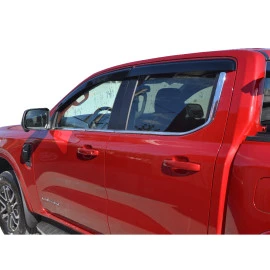 Ford Ranger Τ9 2023+ 4D ανεμοθραύστες αυτοκόλλητοι - 4τμχ. εμπρός και πίσω Ford Ranger Τ9 2023+ 4D ανεμοθραύστες αυτοκόλλητοι - 4τμχ. εμπρός και πίσω