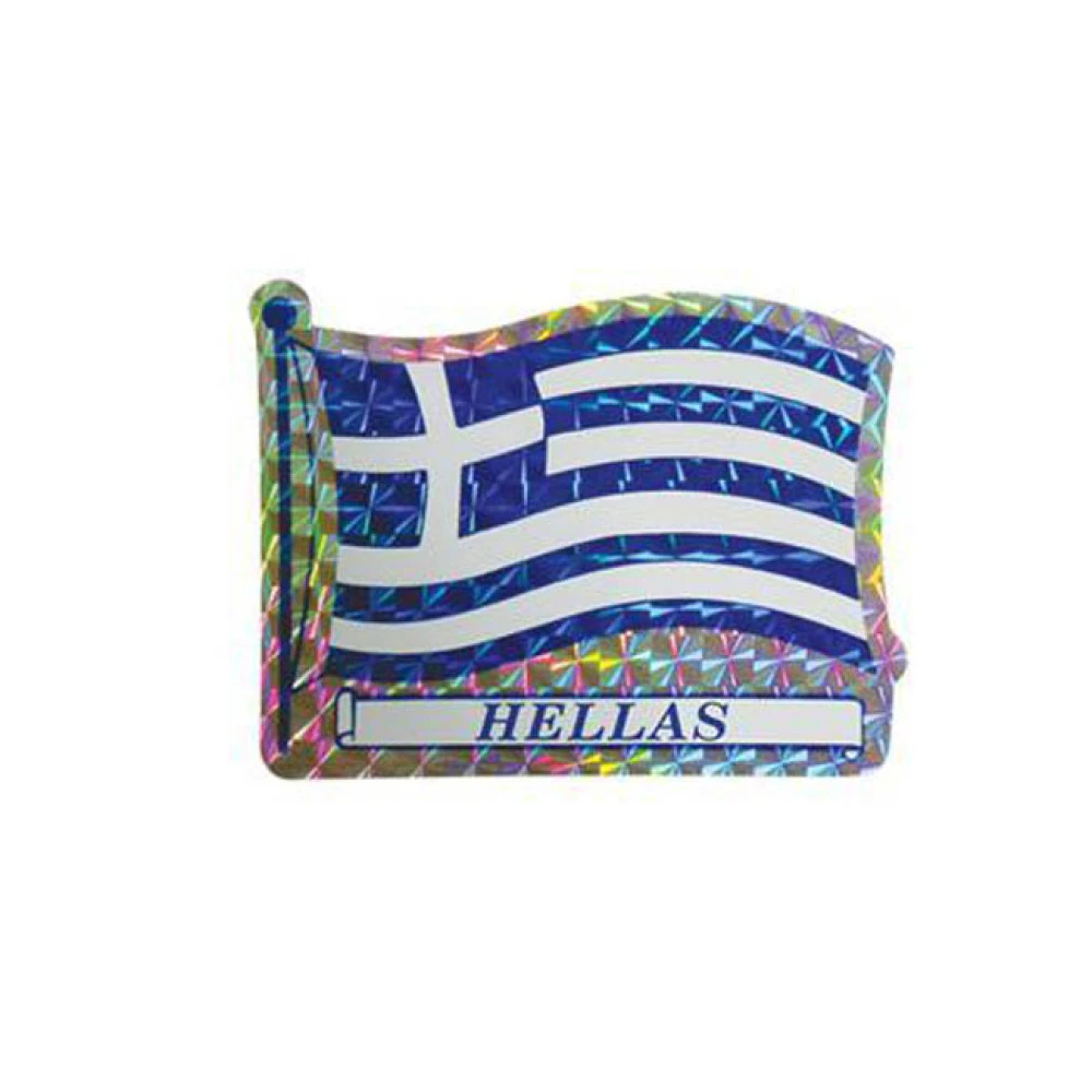 Αυτοκόλλητη ελληνική σημαία "Hellas" 6x7.5cm 1τμχ Αυτοκόλλητη ελληνική σημαία "Hellas" 6x7.5cm 1τμχ