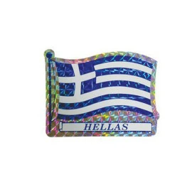 Αυτοκόλλητη ελληνική σημαία "Hellas" 6x7.5cm 1τμχ Αυτοκόλλητη ελληνική σημαία "Hellas" 6x7.5cm 1τμχ