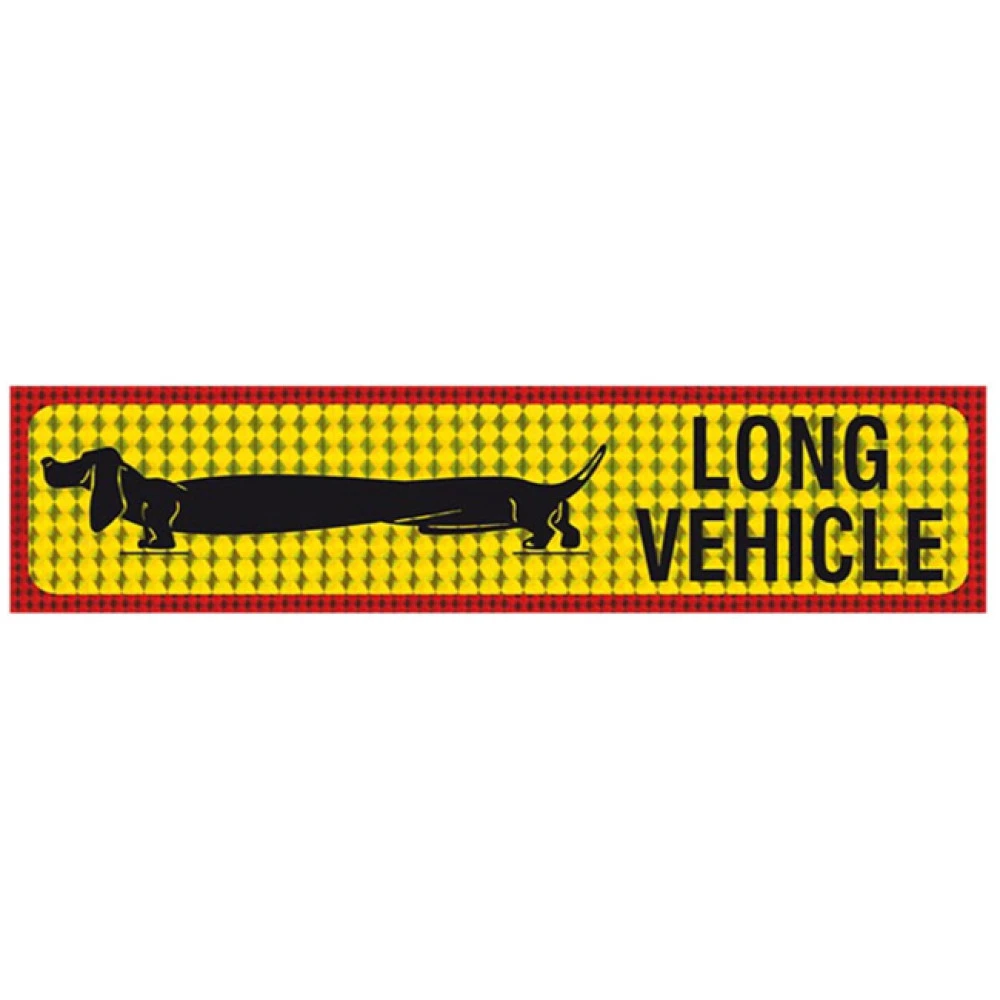 Πινακίδα αυτοκόλλητη φορτηγό Long Vehicle 69x12cm 1τμχ Πινακίδα αυτοκόλλητη φορτηγό Long Vehicle 69x12cm 1τμχ