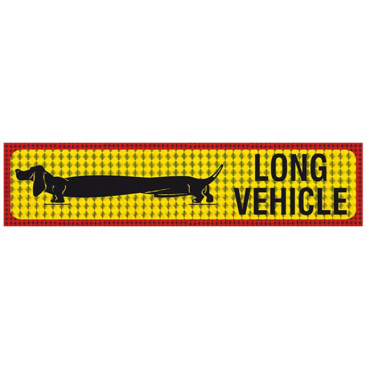 Πινακίδα αυτοκόλλητη φορτηγό Long Vehicle  49X9cm 1τμχ