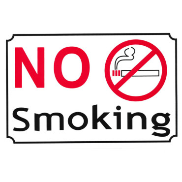 Πινακίδα αυτοκόλλητη "No Smoking" 30x20cm 1τμχ