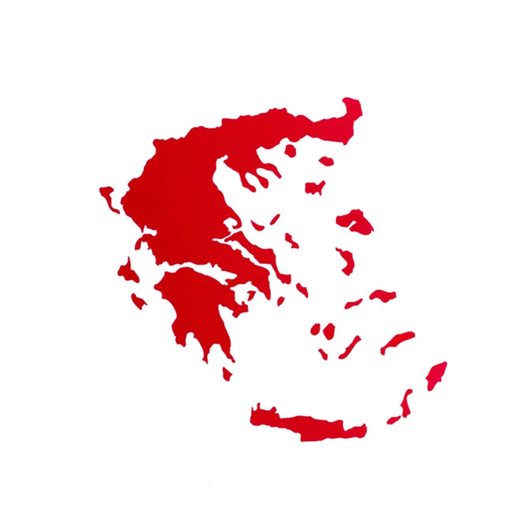 Αυτοκόλλητο χάρτης Ελλάδας κόκκινος 11x9cm 1τμχ Αυτοκόλλητο χάρτης Ελλάδας κόκκινος 11x9cm 1τμχ