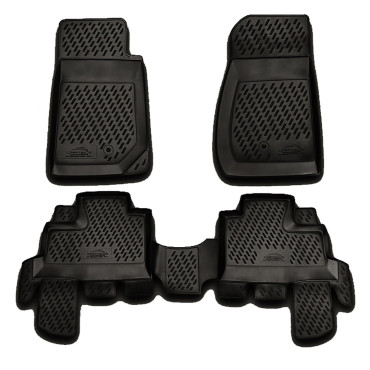 Jeep Wrangler 5D 2007-2018 λαστιχένια ανθρακί πατάκια σκαφάκια NOVLINE - 4τμχ