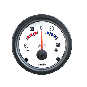 Αμπερόμετρο Λευκό 52mm 2'' White Line Simoni Racing  -1 τεμ
