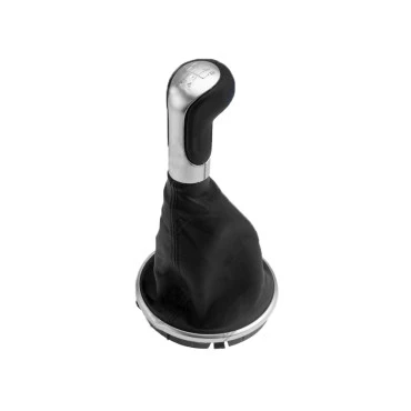 Skoda Roomster 2006-2015 / Fabia II 2006-2014 πόμολο λεβιέ 5 ταχυτήτων με φούσκα ασημί με μαύρο (OE 5J0711113F) NTY