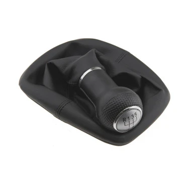 VW Golf IV 1997-2005 / Bora 1998-2005 πόμολο λεβιέ 5 ταχυτήτων με φούσκα μαύρο με ασημί NTY
