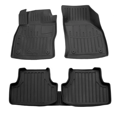 Audi A3 2012-2020 / Seat Leon 2012-2019 / Skoda Karoq 2018+ / VW Golf 2012-2020 λαστιχένια μαύρα πατάκια σκαφάκια RACE AXION - 5τμχ