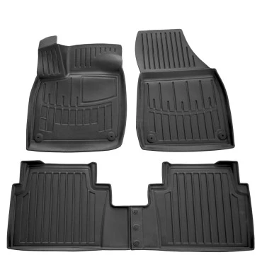 Audi Q5 E-Tron (2021+) 6/7 θέσεις / VW ID.6 5D 6/7 θέσεις  (2021+) λαστιχένια μαύρα πατάκια σκαφάκια RACE AXION - 4τμχ