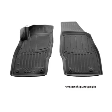 Citroen Berlingo II (2008-2018) / Peugeot Partner II (2008-2018) λαστιχένια μαύρα πατάκια σκαφάκια RACE AXION - 2τμχ
