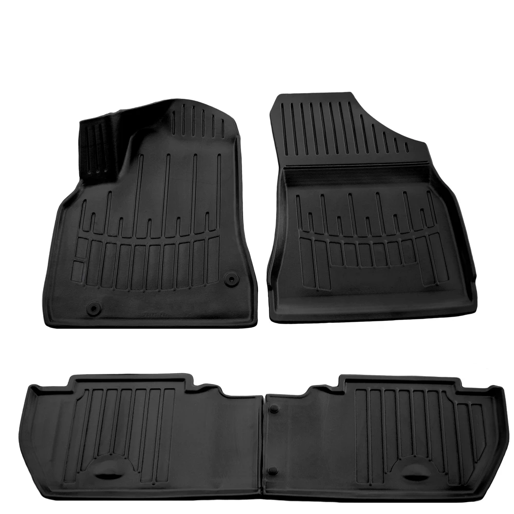 Citroen Berlingo II (2008-2018) / Peugeot Partner II (2008-2018) λαστιχένια μαύρα πατάκια σκαφάκια RACE AXION - 4τμχ