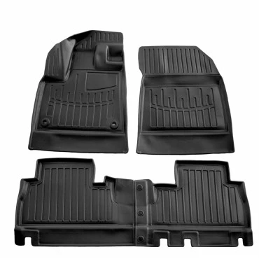 Citroen Berlingo III 5D χωρίς υποβραχιόνιο (2018+) λαστιχένια μαύρα πατάκια σκαφάκια RACE AXION - 4τμχ 