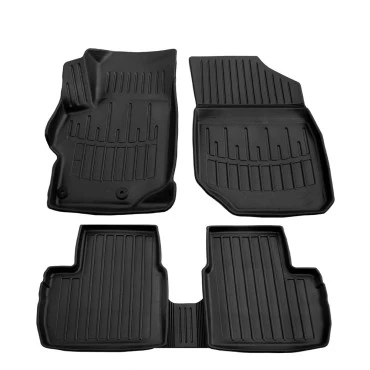 Citroen C-Elysse (2012+) / Peugeot 301 5D (2012+) λαστιχένια μαύρα πατάκια σκαφάκια RACE AXION -5τμχ