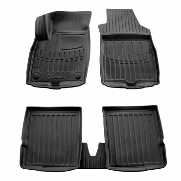 Fiat Panda (169) 5D (2003-2012) λαστιχένια μαύρα πατάκια σκαφάκια RACE AXION - 4τμχ