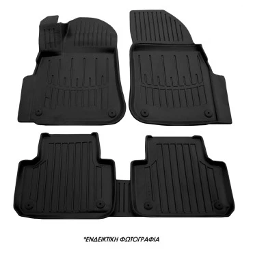 Fiat Panda 5D (2012-2024) λαστιχένια μαύρα πατάκια σκαφάκια RACE AXION - 4τμχ