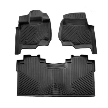 Ford F-150 Crew Cab 4D (2014-2021) λαστιχένια μαύρα πατάκια σκαφάκια RACE AXION - 4τμχ