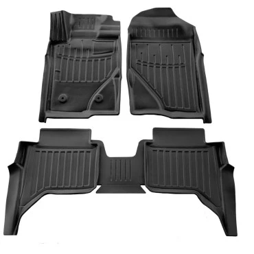 Ford Ranger P703 4D (2022+) λαστιχένια μαύρα πατάκια σκαφάκια RACE AXION - 4τμχ