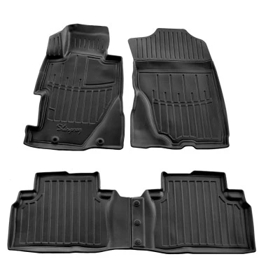 Honda Civic 4D (2006-2011) λαστιχένια μαύρα πατάκια σκαφάκια RACE AXION - 4τμχ