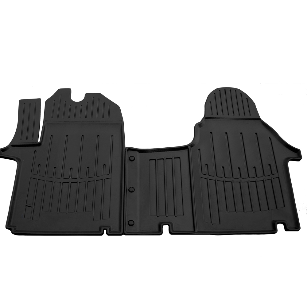 Nissan Primastar 3θέσιο (2002-2016) / Opel Vivaro A 3θέσιο (2001-2014) λαστιχένια μαύρα πατάκια σκαφάκια RACE AXION - 1τμχ