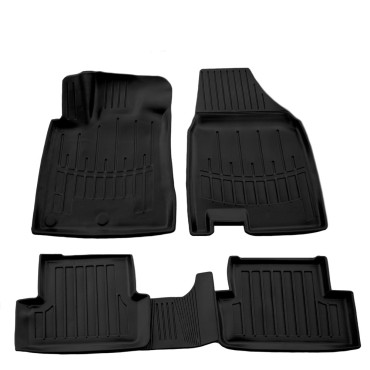 Nissan Qashqai J10 (2007-2014) λαστιχένια μαύρα πατάκια σκαφάκια RACE AXION - 4τμχ